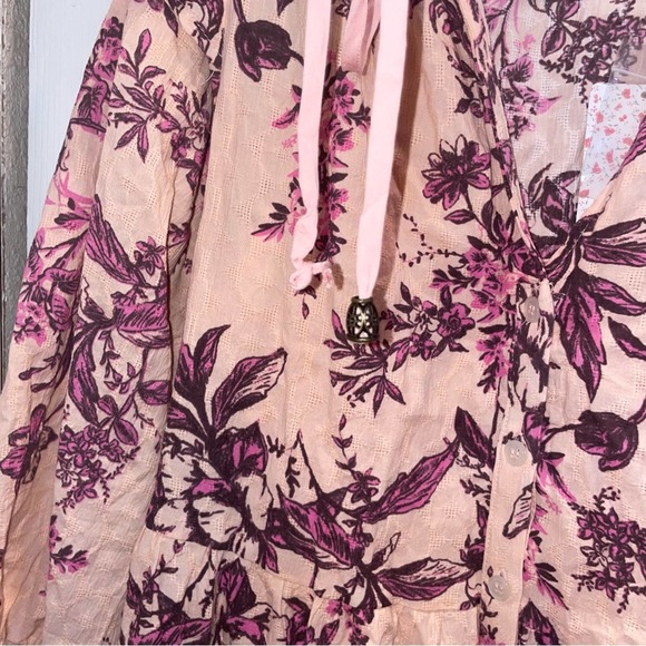 Free People Sunbaked Swing Dress in Peach Combo - Picture 9 of 10